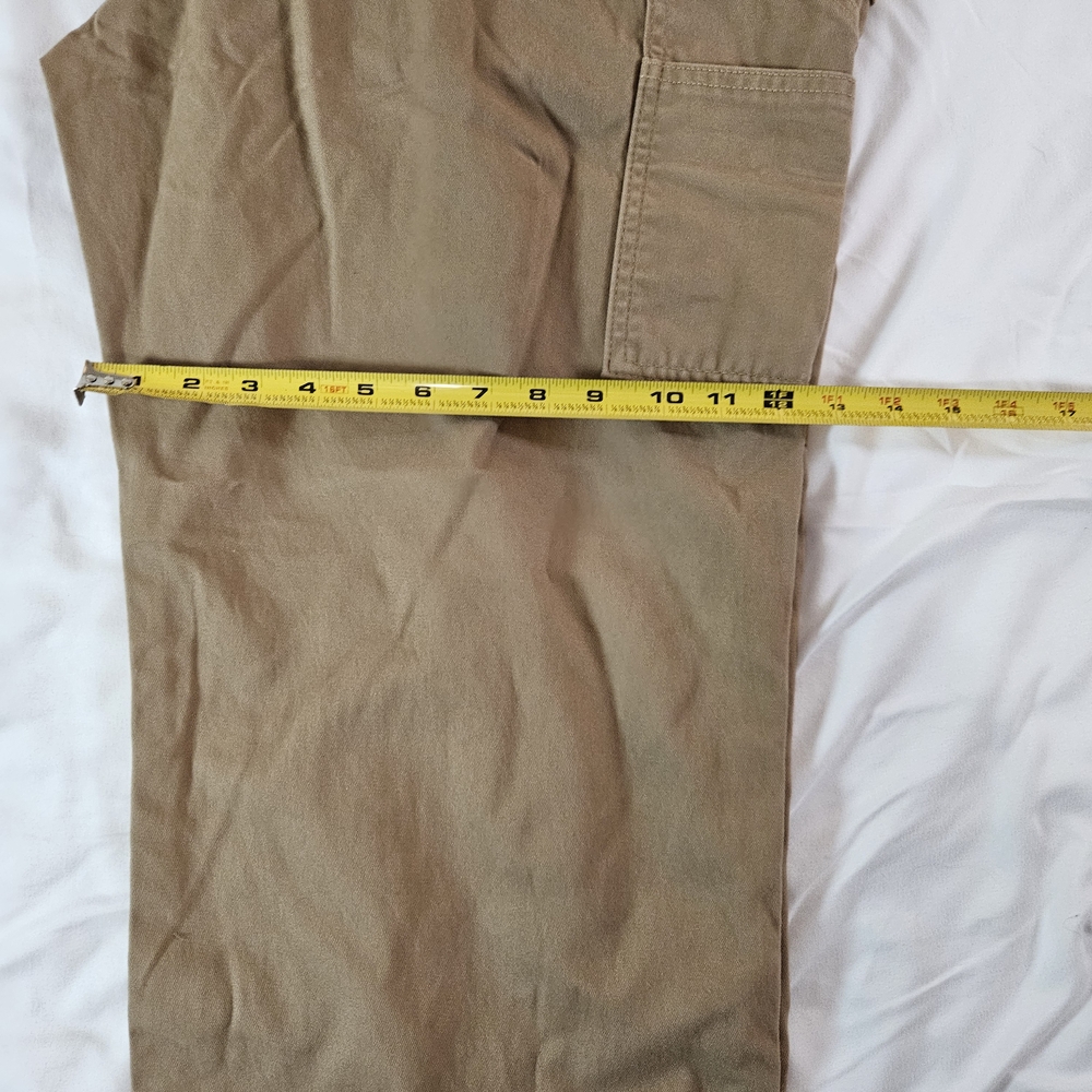 Carhartt Rugged Flex Relaxed Fit Canvas Work Pant Men's 44 x 30 Khaki Brown - Picture 8 of 9